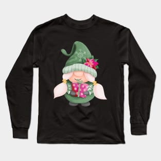 Retro Pink Santa Claus Vintage Styles Long Sleeve T-Shirt